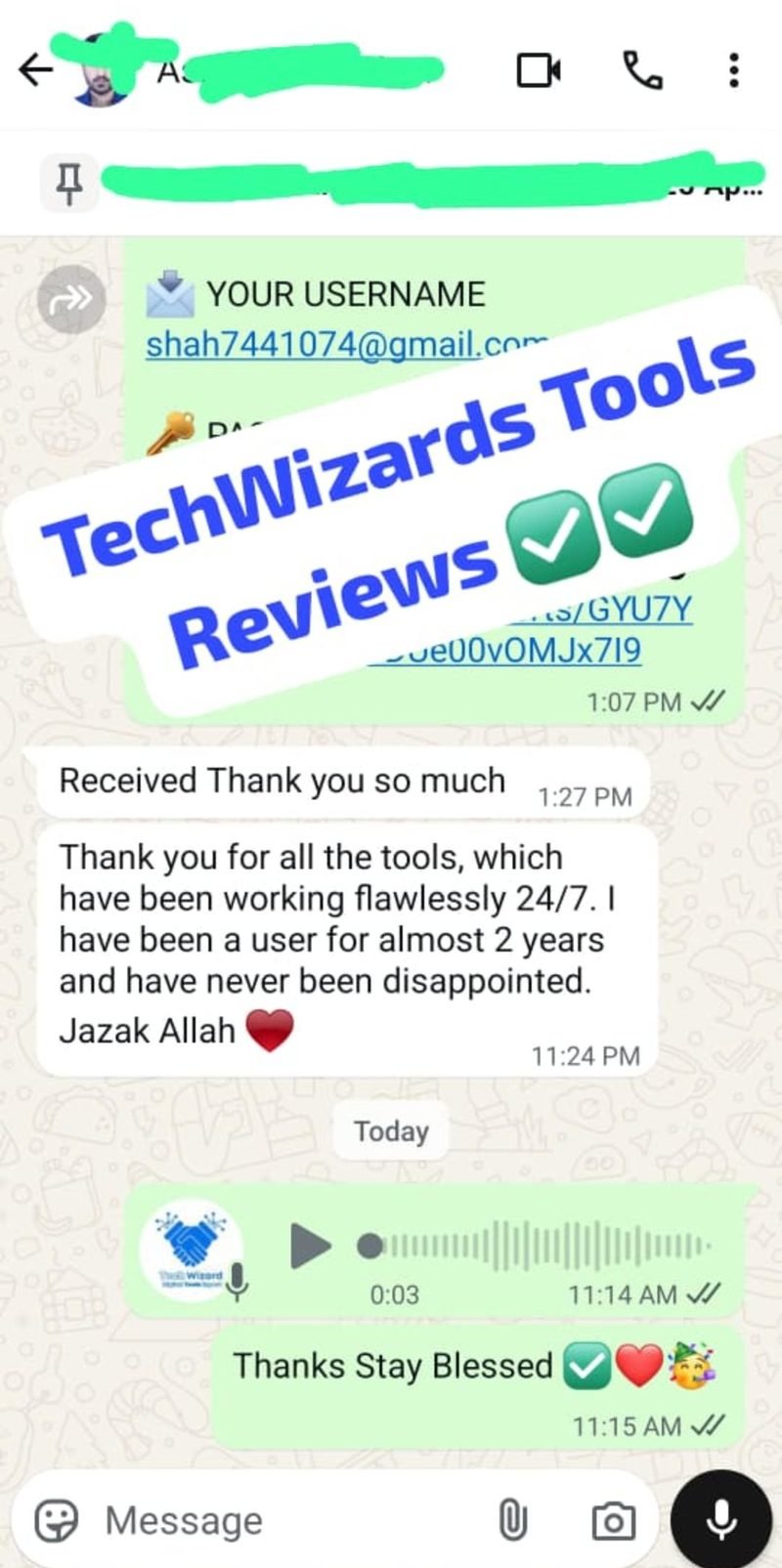 WhatsApp review — ElevenLabs — 3 Months