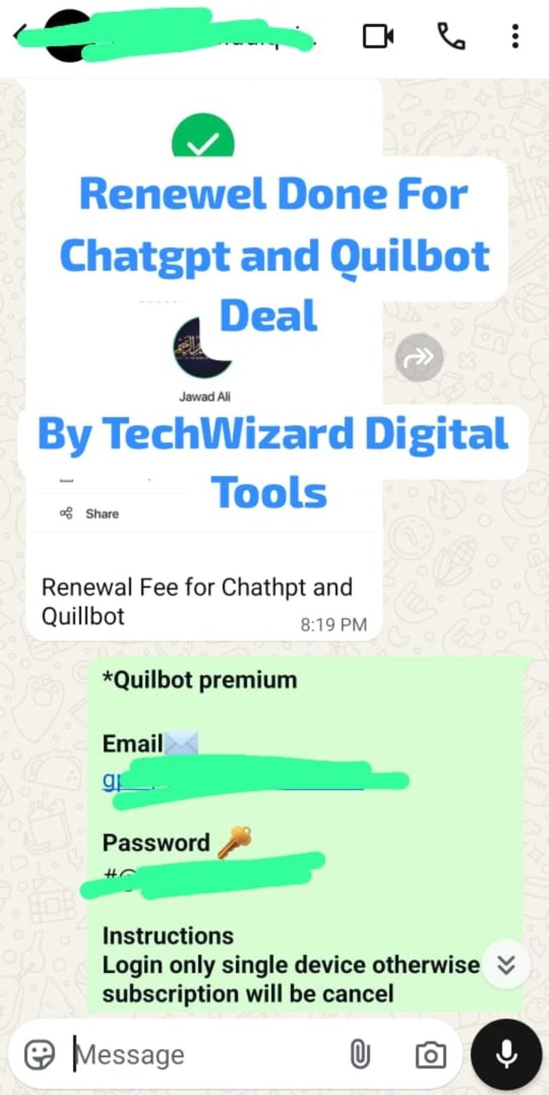 WhatsApp review — CapCut Pro + Referral